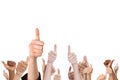 Multi-ethnic hands thump up Royalty Free Stock Photo