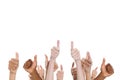 Multi-ethnic hands thump up Royalty Free Stock Photo