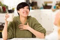 Multi-ethnic Young Woman Socializing with Friend