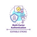 Multi-factor authentication concept icon Royalty Free Stock Photo