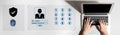 Multi Factor Authentication for Digital Security and Access Motif Royalty Free Stock Photo