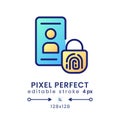 Multi-factor authentication gradient fill desktop icon Royalty Free Stock Photo
