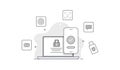 Multi-Factor Authentication Illustration. MFA illustration. Vector Editable