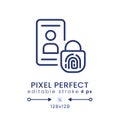 Multi-factor authentication linear desktop icon Royalty Free Stock Photo