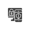 Multi-factor authentication vector icon Royalty Free Stock Photo