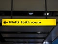 Multi-faith room sign Royalty Free Stock Photo