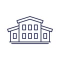 multi family house line icon, vector Royalty Free Stock Photo