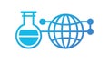 Multi-Flask Chemistry Station Icon: Lab Processes, vector design Generative AI Royalty Free Stock Photo