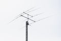 Multi frequency Yagi antenna, white background Royalty Free Stock Photo