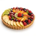 Multi Fruit Pie isolated on white background Royalty Free Stock Photo