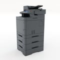 Multi-function printer scanner. Isolated Office professional technology. 3D illustration. Royalty Free Stock Photo