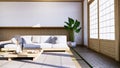 Multi function room ideas, japanese room interior design.3D rendering