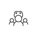Multi Game player icon Outline vector for web ui Royalty Free Stock Photo