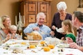 Multi Generation Family Celebrating Thanksgiving Royalty Free Stock Photo