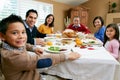 Multi Generation Family Celebrating Thanksgiving Royalty Free Stock Photo