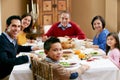 Multi Generation Family Celebrating Thanksgiving Royalty Free Stock Photo