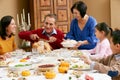 Multi Generation Family Celebrating Thanksgiving Royalty Free Stock Photo