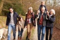 Multi Generation Family On Countryside Walk Royalty Free Stock Photo