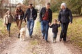 Multi Generation Family On Countryside Walk Royalty Free Stock Photo