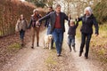 Multi Generation Family On Countryside Walk Royalty Free Stock Photo