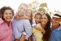 Multi Generation Family Having Fun In Garden Together Royalty Free Stock Photo