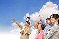 Family having fun together outdoors Royalty Free Stock Photo