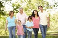 Multi Generation Hispanic Family Walking In Park Royalty Free Stock Photo