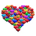 Multi-heart2 Royalty Free Stock Photo