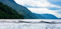 Multi-humped Monster-shaped waves on Loch Ness, Scotland Royalty Free Stock Photo