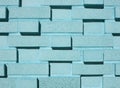 Multi-Layered Aqua Brick Wall Royalty Free Stock Photo