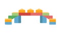 Multi-Layered Building Block Arch Bridge Vector, vector design Generative AI Royalty Free Stock Photo