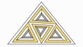 Multi-Layered Geometric Triangle Pyramid Pattern Design, vector design Generative AI Royalty Free Stock Photo
