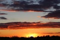 Multi-layered Saskatchewan sunset Royalty Free Stock Photo