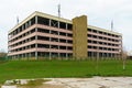 Multi-level modern parking for cars with modern security and theft protection systems. A large multi-storey reinforced concrete Royalty Free Stock Photo