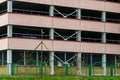 Multi-level modern parking for cars with modern security and theft protection systems. A large multi-storey reinforced concrete Royalty Free Stock Photo