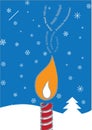 Multi-Lingual Candle holiday card Royalty Free Stock Photo
