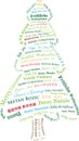 Multi-Lingual Textual Christmas Tree Royalty Free Stock Photo