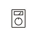 Multi meter, voltmeter vector icon. Element of design tool for mobile concept and web apps vector. Thin line icon for website Royalty Free Stock Photo