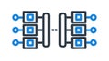 Multi-Node Connection Icon: Distributed System Network, vector design Generative AI Royalty Free Stock Photo