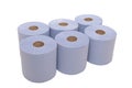 Multi pack of industrial sized blue paper towels