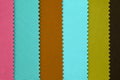 Multi pastel color fabric texture samples.