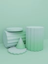 Multi Pastel Colors Minimal Geometric Product Display Background with Platform for Beauty, Cosmetics and Skincare
