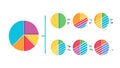 Multi-Pie Chart Infographic - Comparative Data Analysis, vector design Generative AI Royalty Free Stock Photo