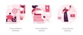 Multi platform framework abstract concept vector illustrations.