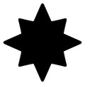 Multi pointed star design element