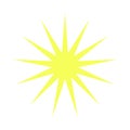 A multi-pointed star with sharp rays