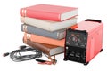 Multi-process welder machine with books. 3D rendering
