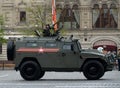 Multi-purpose armored car `Tiger-M` during the dress rehearsal of the parade on Red Square in honor of the Victory Day. Royalty Free Stock Photo