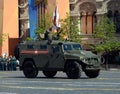 Multi-purpose armored car `Tiger-M` during the parade on Red Square in honor of Victory Day. Royalty Free Stock Photo