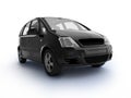 Multi-purpose black car top view Royalty Free Stock Photo